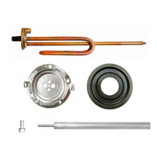 КОМПЛЕКТ: ТЭН RCF 1500W, D48мм, М6, 220V + фланец D125 + анод М6 + прокладка + винт, 20461F1 – фото 7