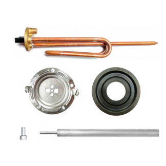 КОМПЛЕКТ: ТЭН RCF 1500W, D48мм, М6, 220V + фланец D125 + анод М6 + прокладка + винт, 30461F1 – фото 8