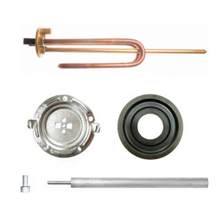 КОМПЛЕКТ: ТЭН RCF 1500W, TW, D48мм, М6, 220V + фланец D125 + анод М6 + прокладка + винт, 66461F1 – фото 9