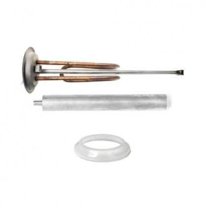 Комплект ТЭН RF 1500W, медь, D92мм, М6, клеммы под разъем, L285мм, 220V+ прокладка + анод, 10081K – фото 7