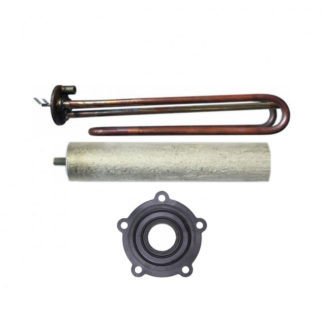 Комплект ТЭН  Ariston1500W, TW, D48мм, М5, клеммы под разъем, L260мм, трубка под термостат D8, 220V + прокладка  + анод, 3402151K4 – фото 17