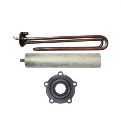 Комплект ТЭН  Ariston1500W, TW, D48мм, М5, клеммы под разъем, L260мм, трубка под термостат D8, 220V + прокладка  + анод, 3402151K4 – фото 7