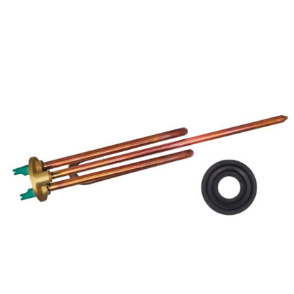 КОМПЛЕКТ: ТЭН RCF 1500W, TW, медь, D48мм, М6, L260мм, 220-240V + прокладка, 65111790 – фото 8