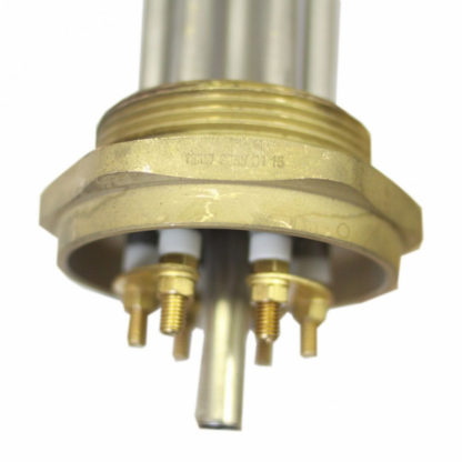 ТЭН 12000W (4000х3) для котлов с резьбой G 2" (59 мм), L415, фланец-гайка с трубкой для термостата, для OSO, ЭВАН, 68612 – фото 8
